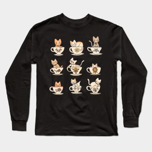 Cats and Tea Long Sleeve T-Shirt